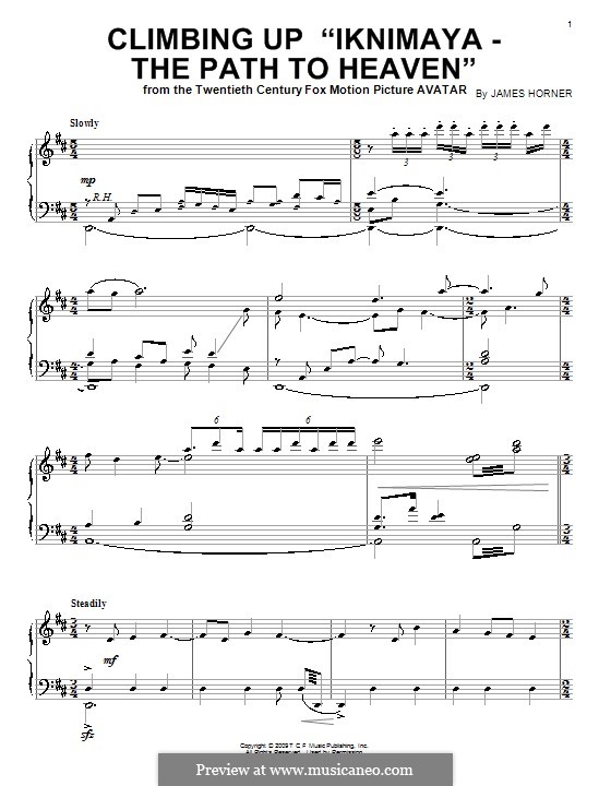 Climbing Up 'Iknimaya-The Path to Heaven': Для фортепиано by James Horner