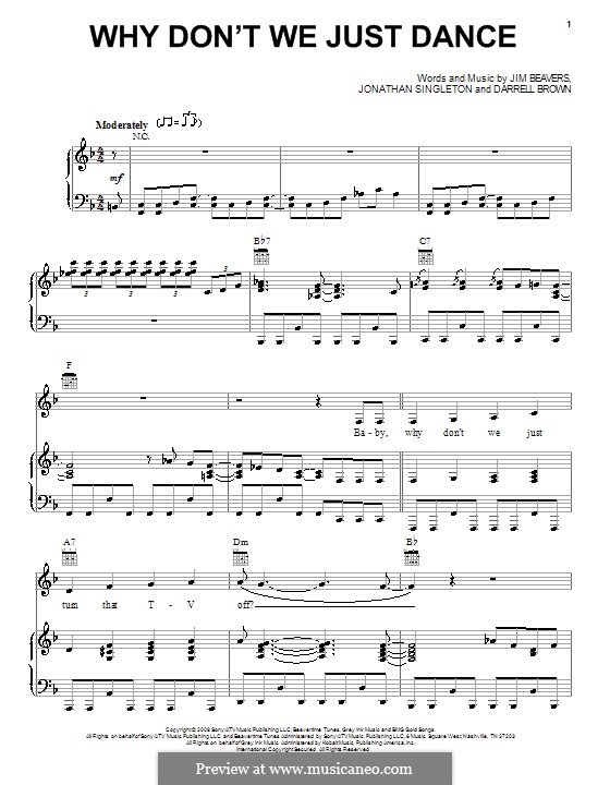 Why Don't We Just Dance (Josh Turner): Для голоса и фортепиано (или гитары) by Darrell Brown, Jim Beavers, Jonathan Singleton