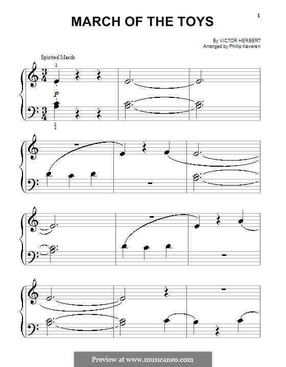 Марш игрушек: Для фортепиано by Виктор Герберт