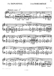 Баркарола до мажор, Op.45bis: Для фортепиано by Антон Рубинштейн