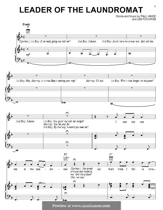 Leader of the Laundromat (The Detergents): Для голоса и фортепиано (или гитары) by Lee Pockriss, Paul J. Vance