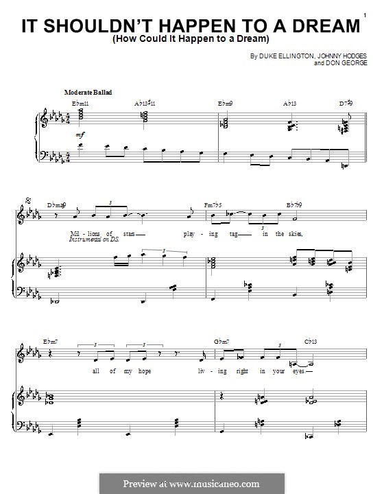 It Shouldn't Happen to a Dream (How Could It Happen to a Dream): Для голоса и фортепиано (или гитары) by John Hodges, Don George