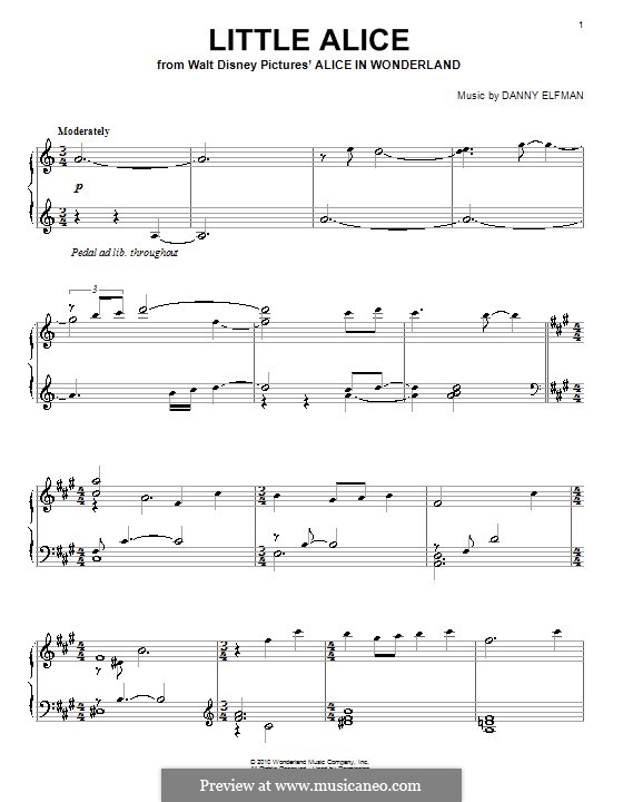 Little Alice: Для фортепиано by Danny Elfman