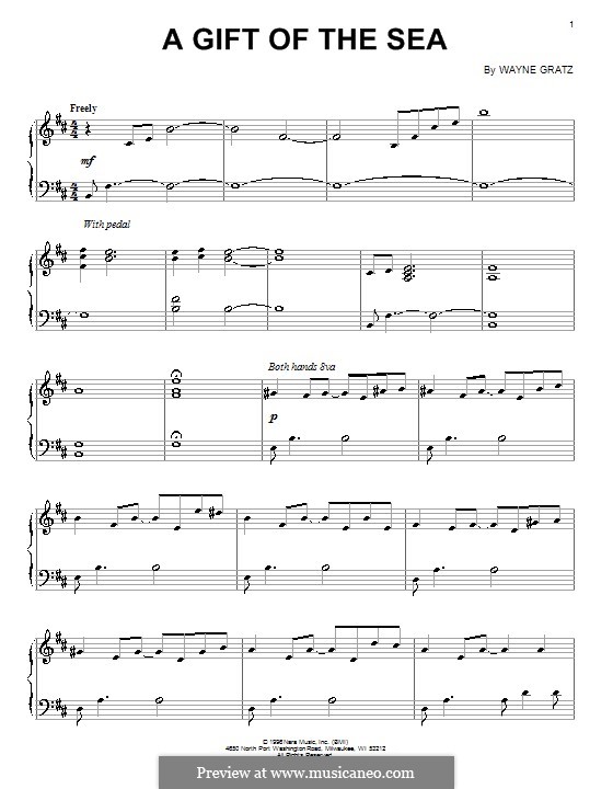 A Gift of the Sea: Для фортепиано by Wayne Gratz