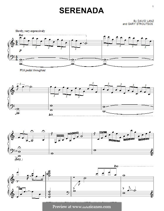 Серенада: Для фортепиано by David Lanz, Gary Stroutsos
