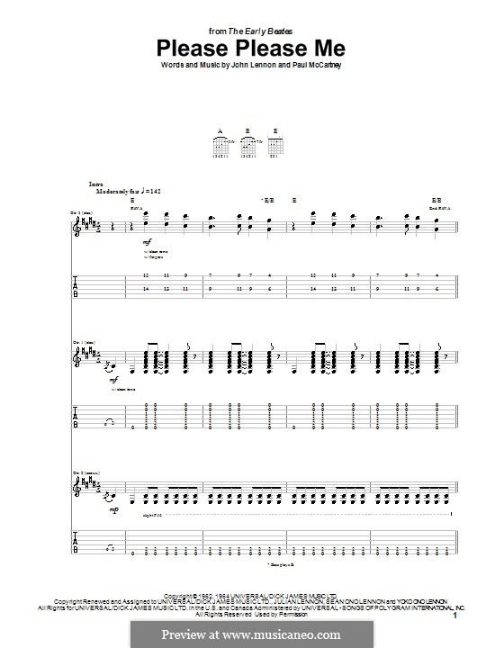 Please Please Me (The Beatles): Для гитары by John Lennon, Paul McCartney