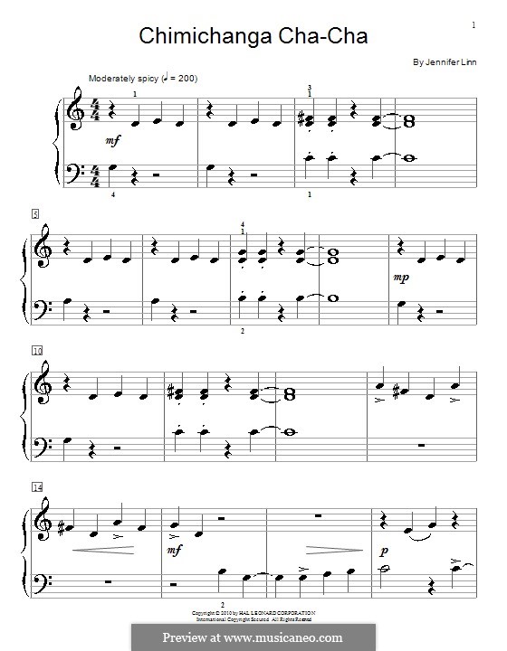 Chimichanga Cha-Cha: Для фортепиано by Jennifer Linn