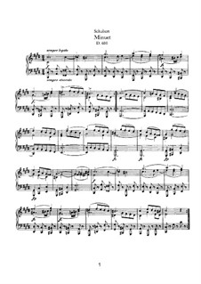 Менуэт для фортепиано до-диез минор, D.600: Для одного исполнителя by Франц Шуберт