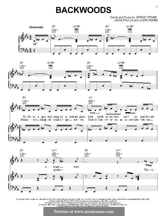 Backwoods: Для голоса и фортепиано (или гитары) by Jamie Paulin, Jeremy Stover