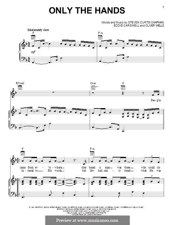 Only the Hands (NewSong): Для голоса и фортепиано (или гитары) by Eddie Carswell, Oliver Wells