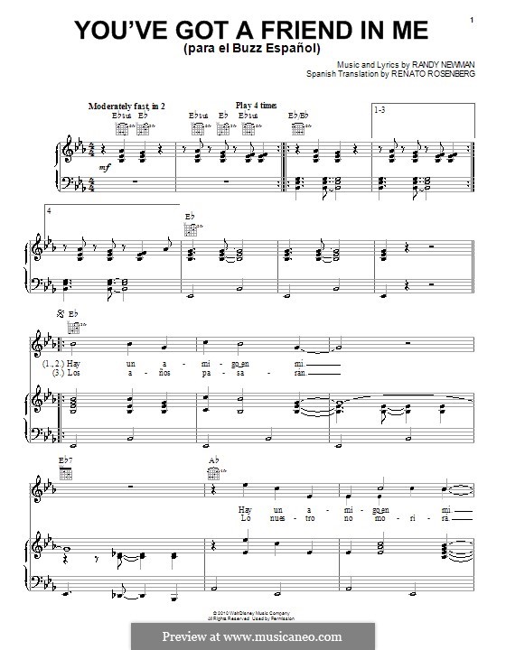 You've Got a Friend in Me (from Disney's Toy Story): Для голоса и фортепиано (или гитары) by Randy Newman