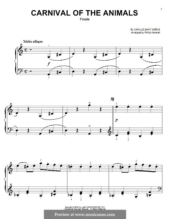 Финал: Версия для начинающего пианиста by Камиль Сен-Санс