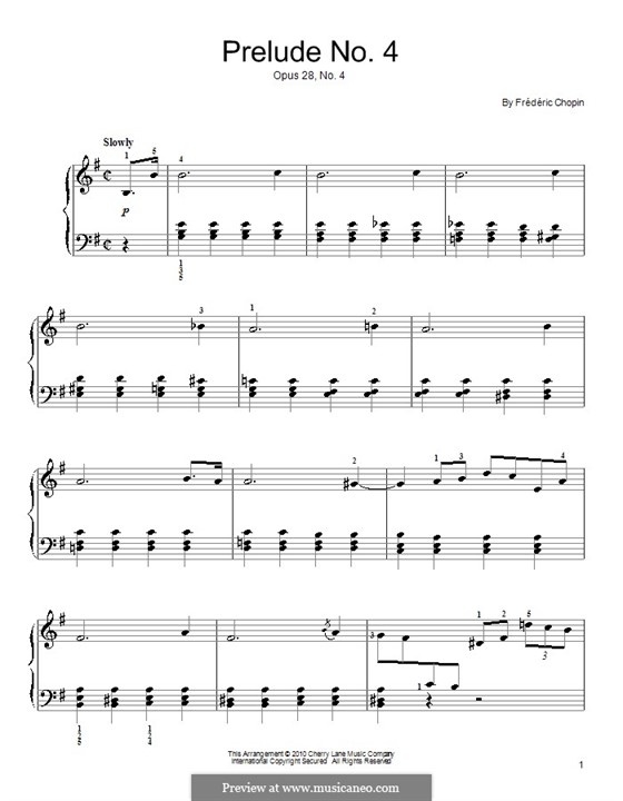 No.4 ми минор: Для фортепиано (легкий уровень) by Фредерик Шопен