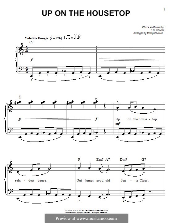Up on the House Top: Для фортепиано (jazz version) by Benjamin Russel Hanby