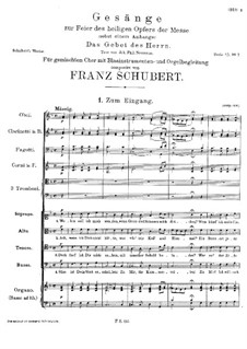 Gesänge zur Feier des heiligen Opfers der Messe, D.872: Partitur by Франц Шуберт
