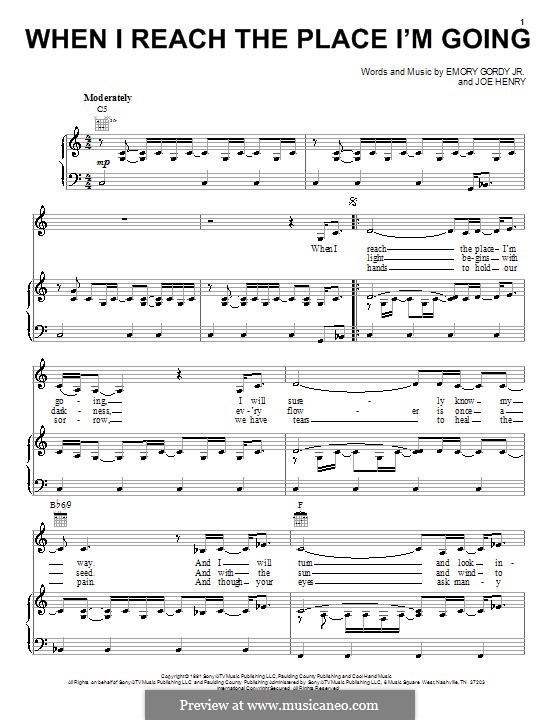 When I Reach the Place I'm Going (Wynonna): Для голоса и фортепиано (или гитары) by Emory Gordy Jr., Joe Henry