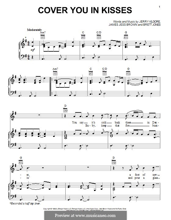 Cover You in Kisses: Для голоса и фортепиано (или гитары) by Brett Jones, James Jess Brown, Jerry Kilgore