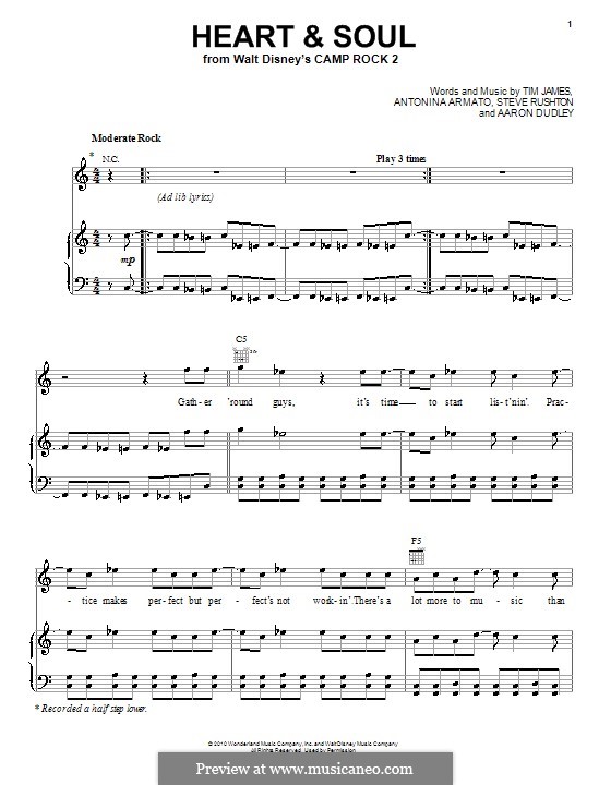 Heart and Soul (Joe Jonas): Для голоса и фортепиано (или гитары) by Aaron Dudley, Antonina Armato, Steve Rushton, Timothy James