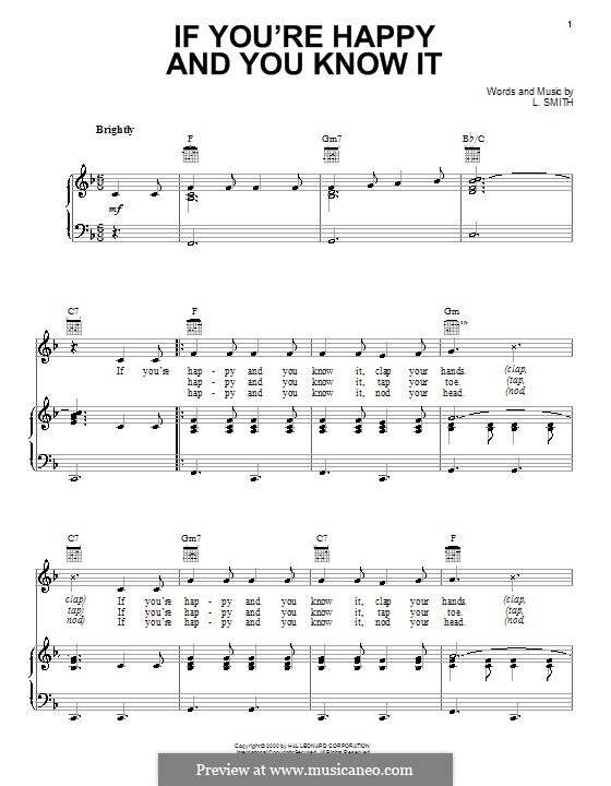 If You're Happy and You Know It: Для голоса и фортепиано (или гитары) by Laura Smith