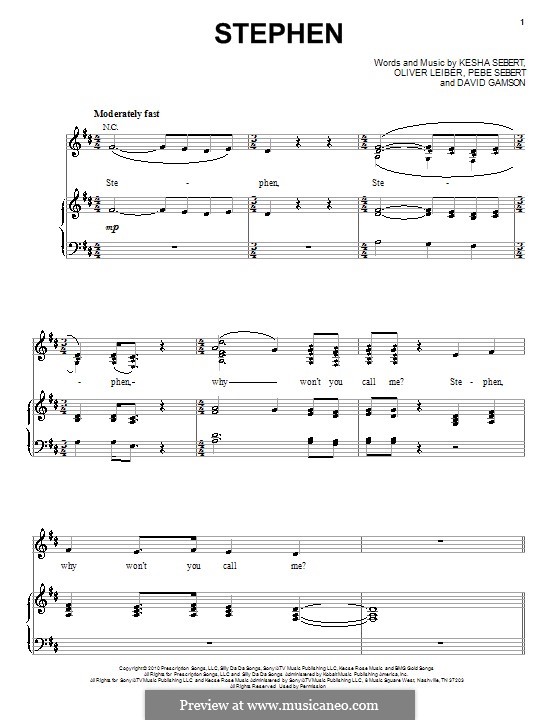 Stephen (Kesha): Stephen (Kesha) by David Gamson, Kesha Sebert, Oliver Leiber, Pebe Sebert