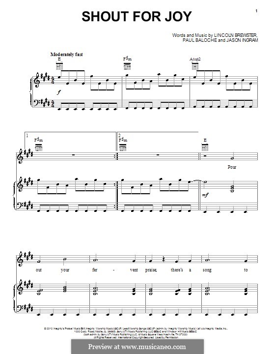 Shout For Joy: Для голоса и фортепиано (или гитары) by Jason David Ingram