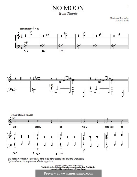 No Moon: Для голоса и фортепиано (или гитары) by Maury Yeston