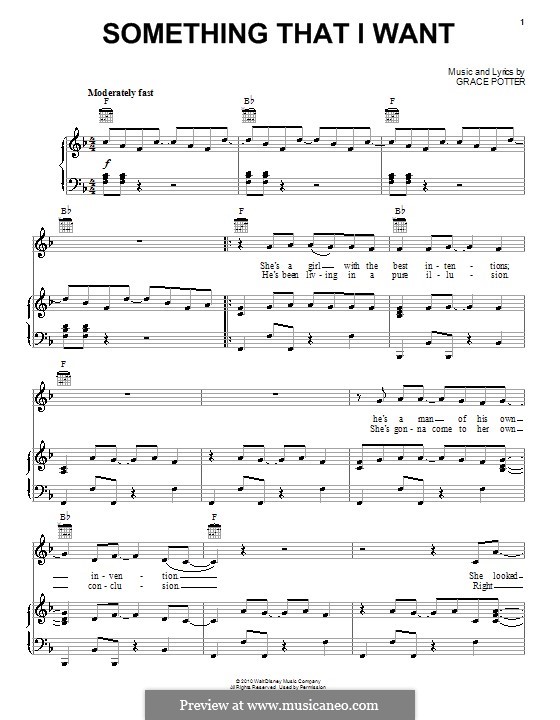 Something That I Want: Для голоса и фортепиано (или гитары) by Grace Potter