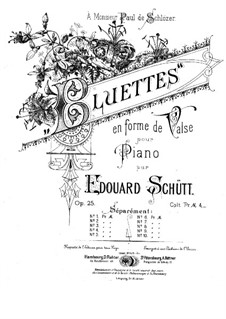 Bluettes en Forme de Valse, Op.25: Для фортепиано by Эдуард Шютт