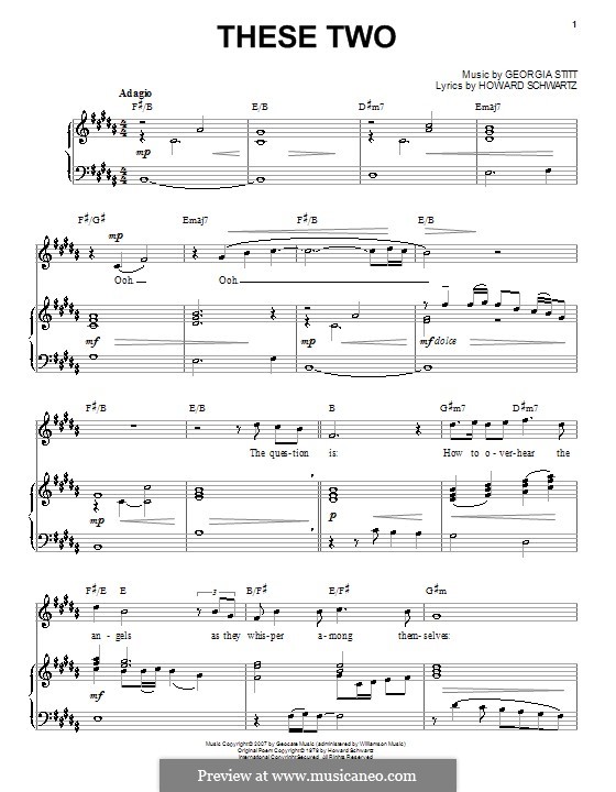 These Two: Для голоса и фортепиано (или гитары) by Howard Schwartz