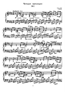 Четыре прелюдии, Op.31: Для фортепиано by Александр Скрябин