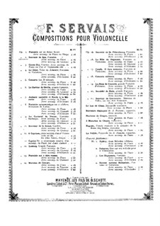 Souvenir de Spa, Op.2: Партитура для виолончели и фортепиано by Адриен Франсуа Серве