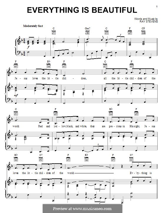 Everything Is Beautiful: Для голоса и фортепиано (или гитары) by Ray Stevens