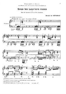 Sous les Lauriers roses: Для фортепиано by Деодат де Северак