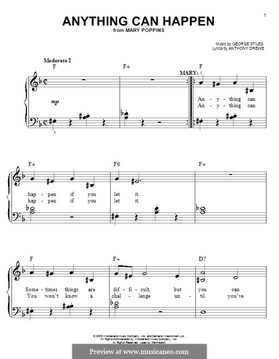 Anything Can Happen: Для фортепиано (легкий уровень) by George Stiles