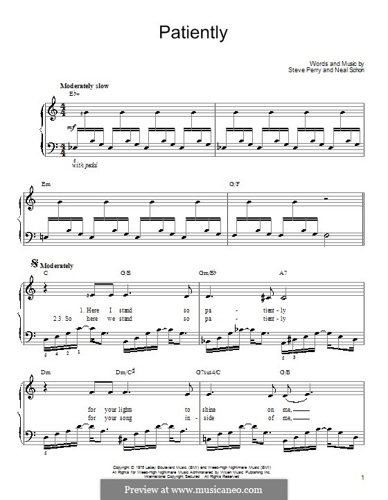 Patiently (Journey): Для начинающего пианиста by Neal Schon