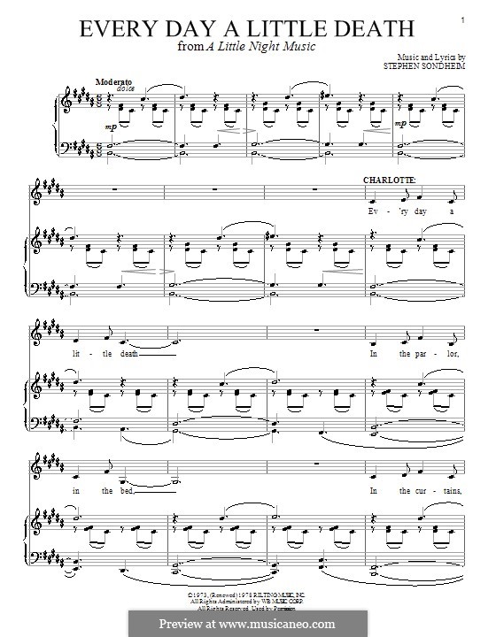 Every Day a Little Death: Для голоса и фортепиано by Stephen Sondheim