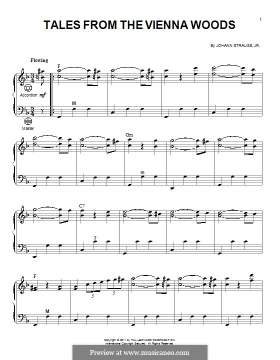 Сказки Венского леса, Op.325: Для аккордеона by Иоганн Штраус (младший)