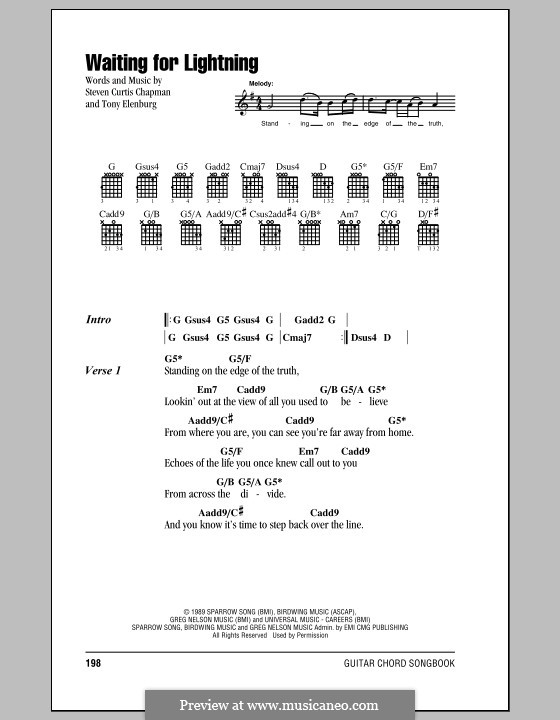 Waiting for Lightning: Текст, аккорды by Tony Elenburg