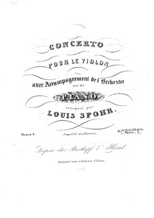 Концерт для скрипки с оркестром ля мажор, Op.1 No.1: Концерт для скрипки с оркестром ля мажор by Луи Шпор