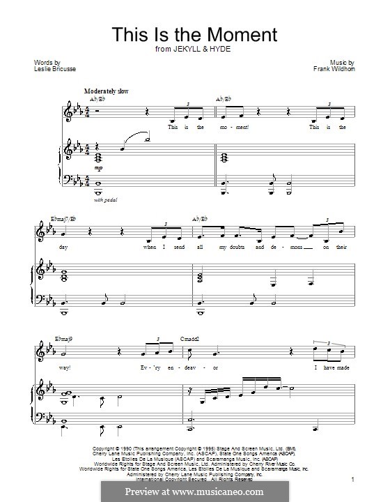 This Is The Moment (from Jekyll And Hyde): Для голоса и фортепиано by Frank Wildhorn