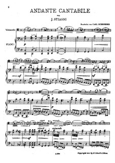 Анданте кантабиле для виолончели и фортепиано: Анданте кантабиле для виолончели и фортепиано by Ян Штястный