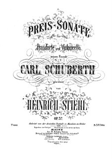 Соната для виолончели и фортепиано, Op.37: Соната для виолончели и фортепиано by Генрих Штиль