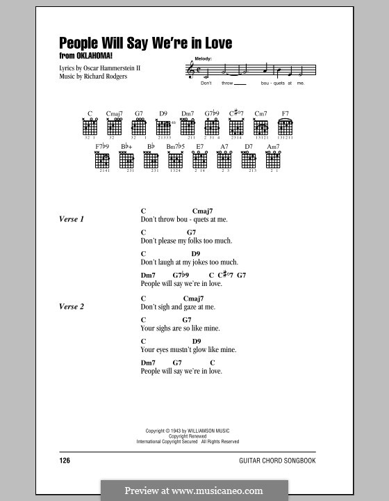 People will Say We're in Love: Текст, аккорды by Richard Rodgers