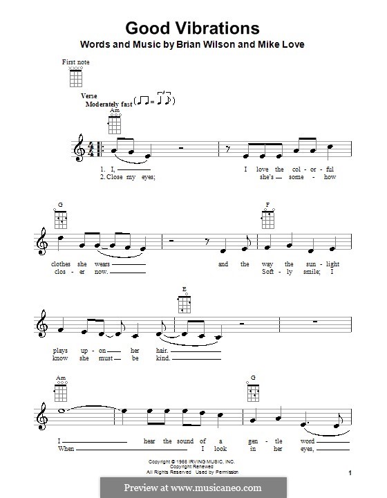 Good Vibrations (The Beach Boys): Для укулеле by Brian Wilson, Mike Love
