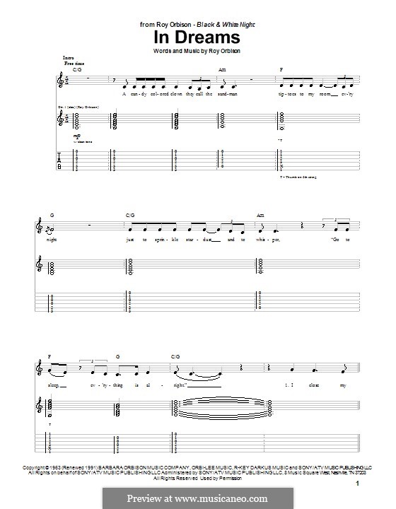 In Dreams: Для гитары с табулатурой by Roy Orbison