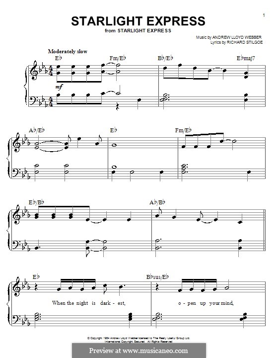 Starlight Express: Для начинающего пианиста by Andrew Lloyd Webber