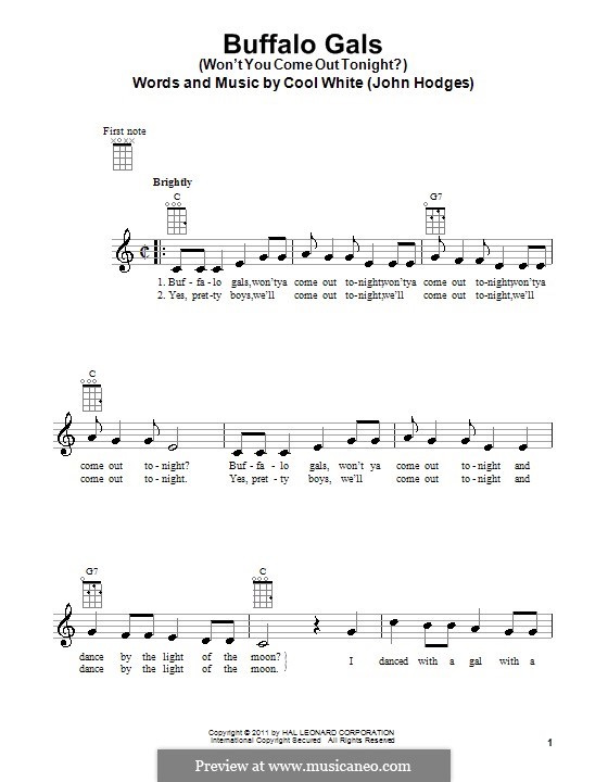 Buffalo Gals: Для укулеле by John Hodges