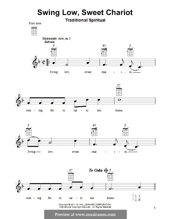 Swing Low, Sweet Chariot: Для укулеле by folklore