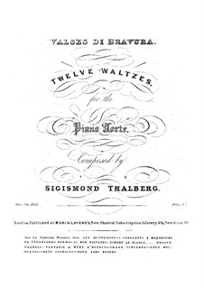 Воспоминание о Вене. Двенадцать вальсов, Op.4: Для фортепиано (publisher by Mori & Lavenu) by Сигизмунд Тальберг