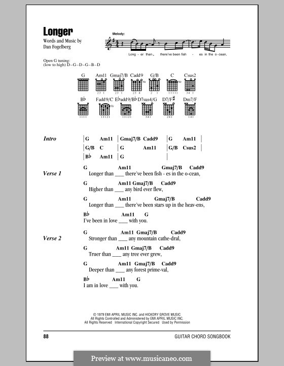 Longer: Текст и аккорды by Dan Fogelberg